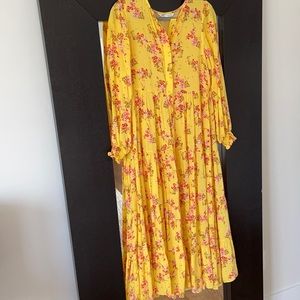 Zara floral tiered midi/maxi dress